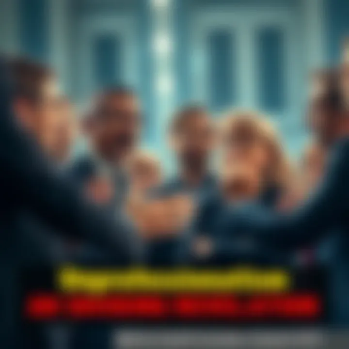 A group of people discussing in a heated debate about unprofessionalism