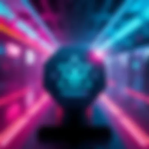 Visual representation of the Paradox cryptocurrency project on the Polygon Network showing tokens and decision-making options like Hoard, Burn, and Exit.