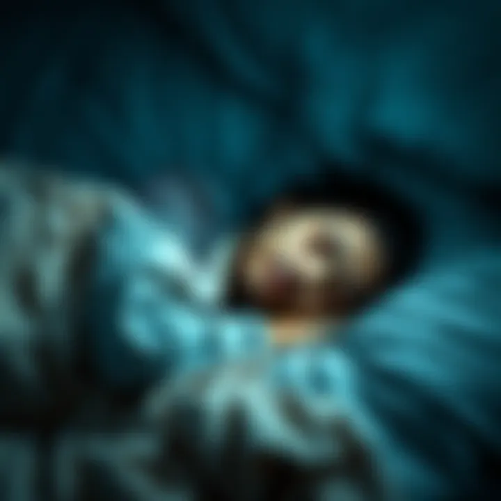 A person lying peacefully in bed under soft blankets, enjoying a deep sleep after leaving a stressful job.