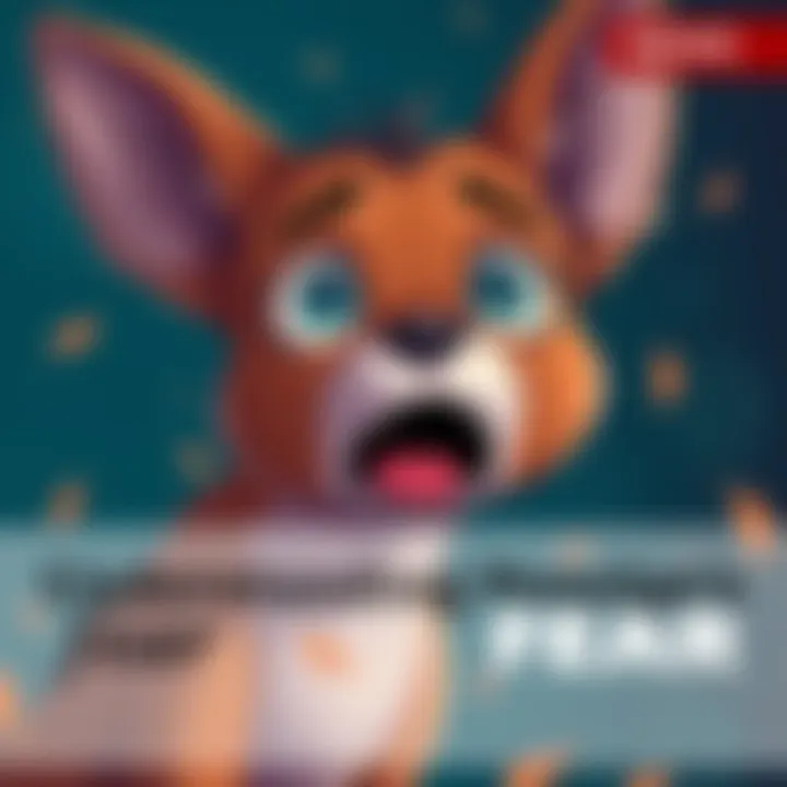 Illustration of Penelope expressing fear with wide eyes and a startled expression, capturing the emotion of fear in a viral context