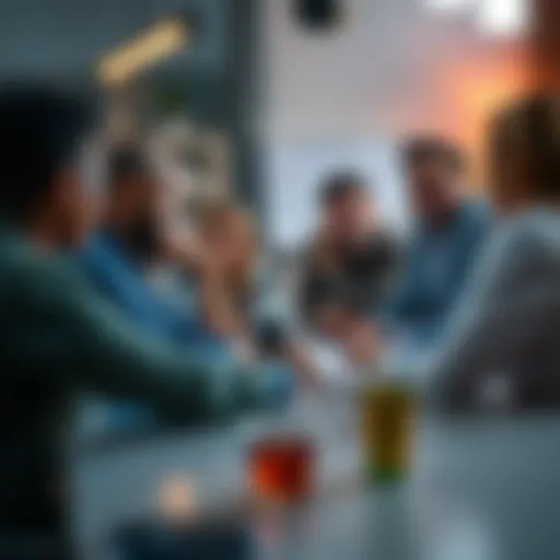 A diverse group of people sitting at a table, sharing ideas and discussing solutions to challenges