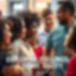 A diverse group of people expressing their feelings through conversation and body language.