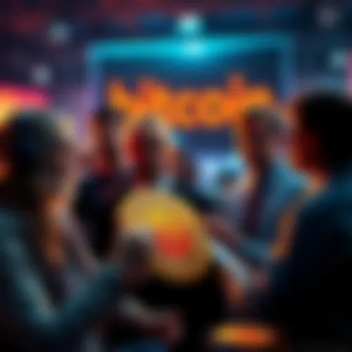 Group of people sharing their Bitcoin investment stories and experiences, highlighting their long-term belief in cryptocurrency.