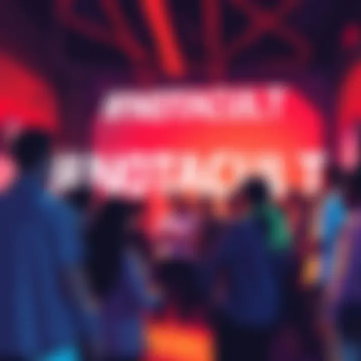 Group of people engaging in lively conversation about identity and community labels under the #NotACult hashtag