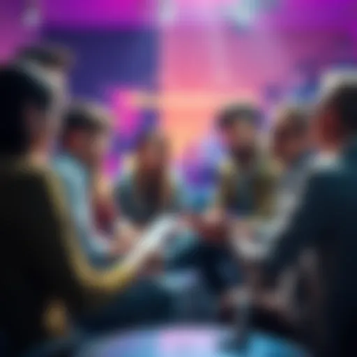 A group of people engaging in a discussion about upcoming projects, sharing ideas and insights