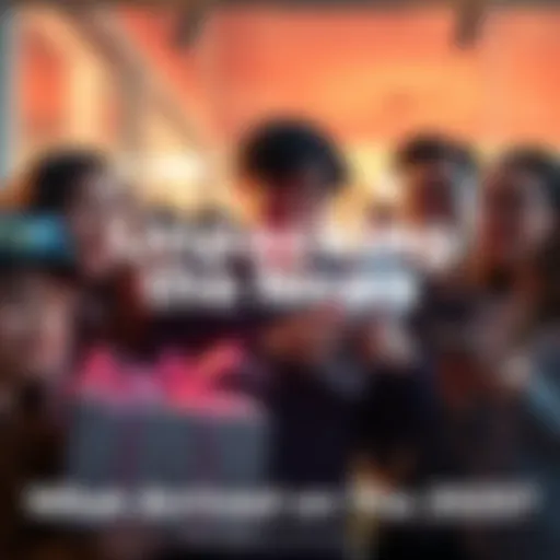 A group of people looking excited while holding new items received on March 8, 2026