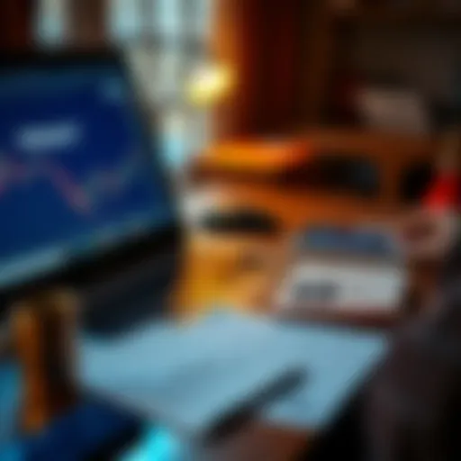 A person using a laptop to send cryptocurrency, with notes about privacy and security on the desk, symbolizing safe fund transfers to Iran-affiliated addresses.