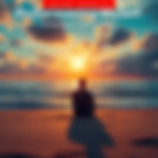 A person sitting on the beach, looking out at the ocean, symbolizing reflection and personal growth.