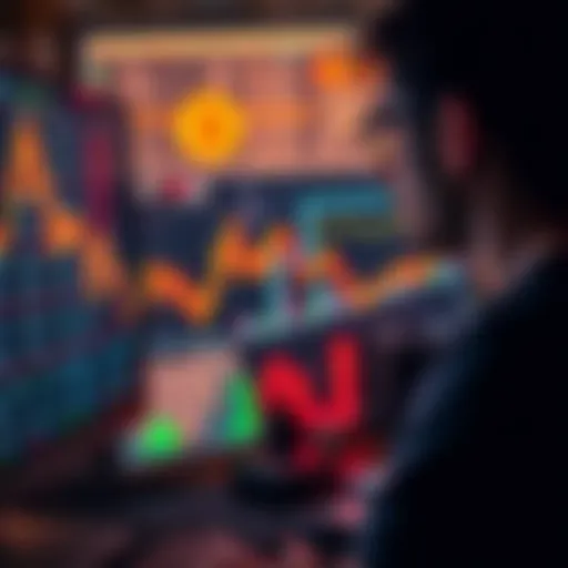 A person looking at a computer screen with Bitcoin prices, reflecting on a recent sale