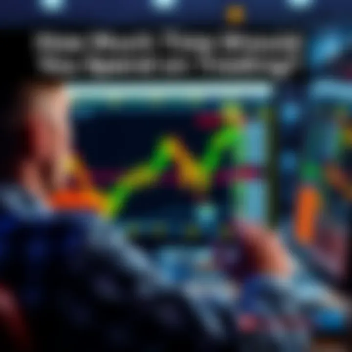 A person focused on trading stocks on a computer, with a chart displayed on the screen