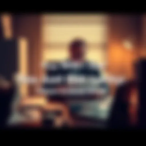 A person sitting at a desk, focused on their tasks with papers and a laptop around them, illustrating dedication and effort in achieving success.