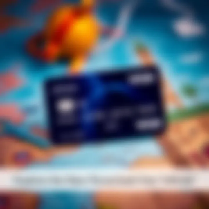 Personalised Visa Infinite Card A close-up of the Personalised Visa Infinite card on a travel-themed background, showing unique design elements and features for travelers.