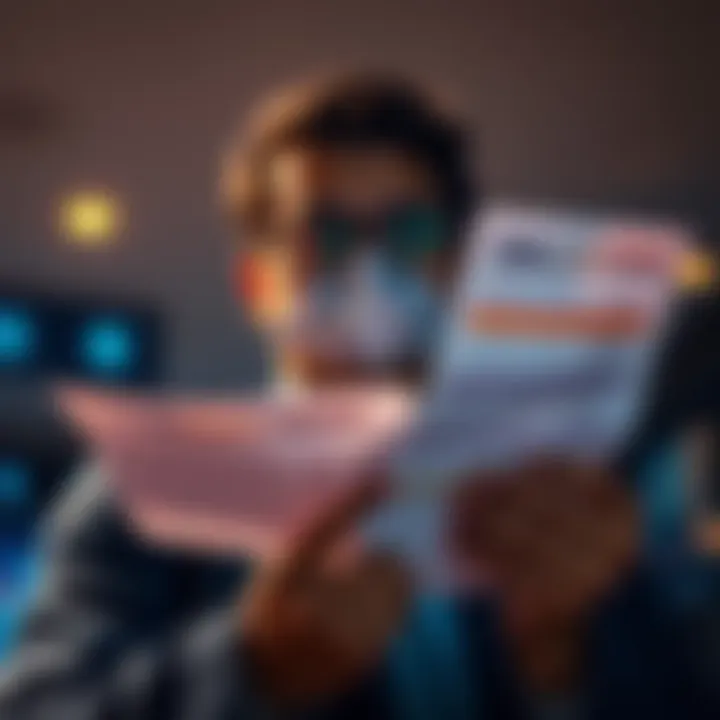 A person looking confused while reviewing a 1099-DA tax form with highlighted gains