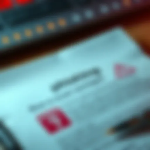 Close-up of a phishing letter with warning signs highlighting common scam techniques