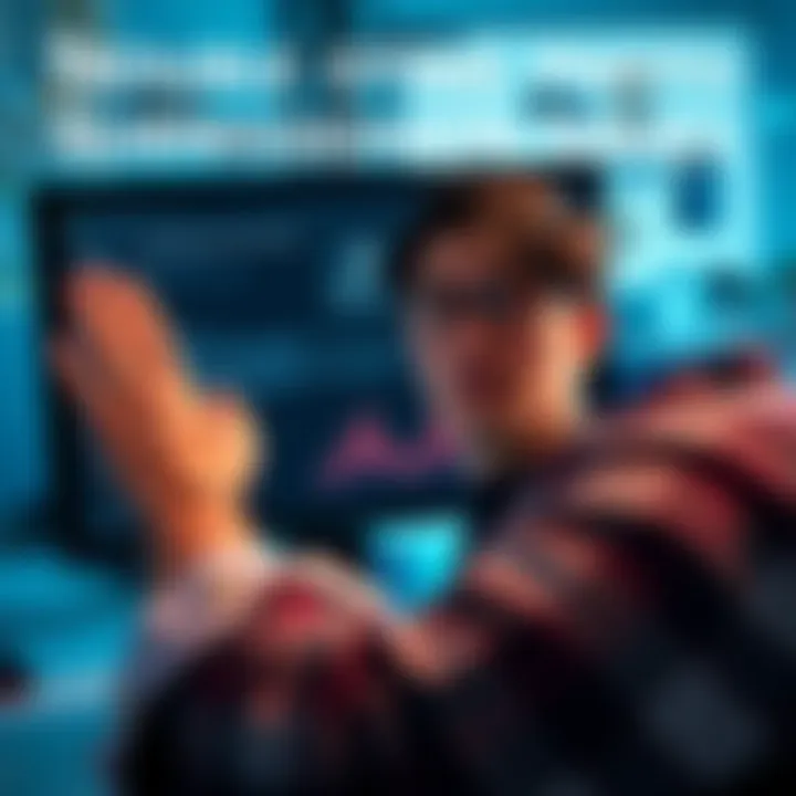 A person looking frustrated while trying to upload a photo on a computer, with a screen showing an error message