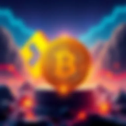 Illustration showing Pi cryptocurrency logo with Binance logo in the background, symbolizing the potential listing of Pi on Binance.