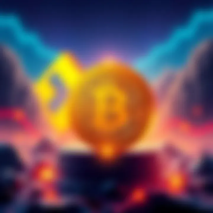 Illustration showing Pi cryptocurrency logo with Binance logo in the background, symbolizing the potential listing of Pi on Binance.