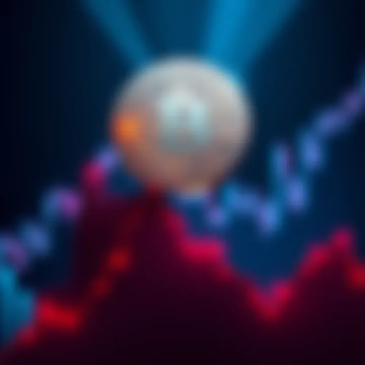 PI Coin on a Rising Graph A visual of a cryptocurrency coin with an upward trending graph, symbolizing potential market growth and resurgence in value.
