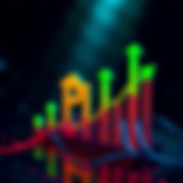 A graph illustrating an upward trend with green arrows, symbolizing potential growth in Pi investments.