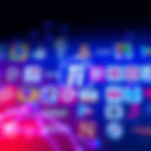 A visual representation of Pi Network's decentralized nodes with a backdrop of tech giants. The image shows interconnected nodes symbolizing a network against logos of major tech companies.