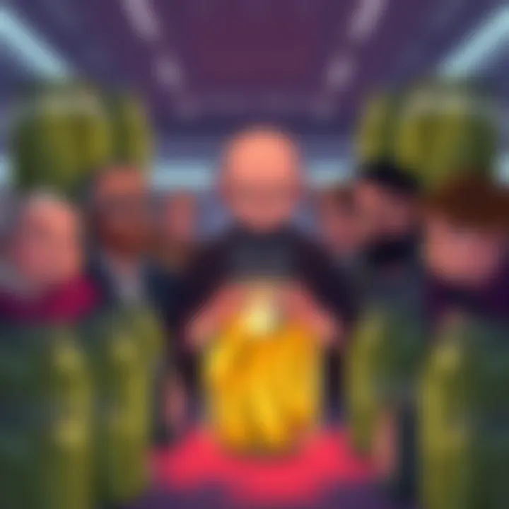 Pickles and Snoke Clones Connection An illustration showing a Snoke clone surrounded by jars of pickles, with humorous facial expressions from characters reacting to the scene.