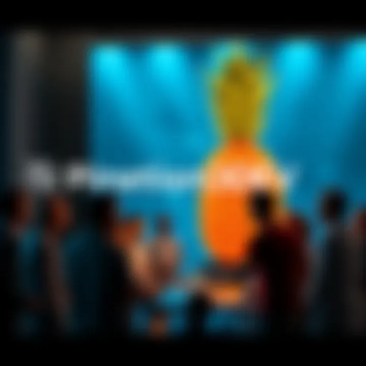 Pineapple and MotionDEV logos with people discussing healthcare solutions