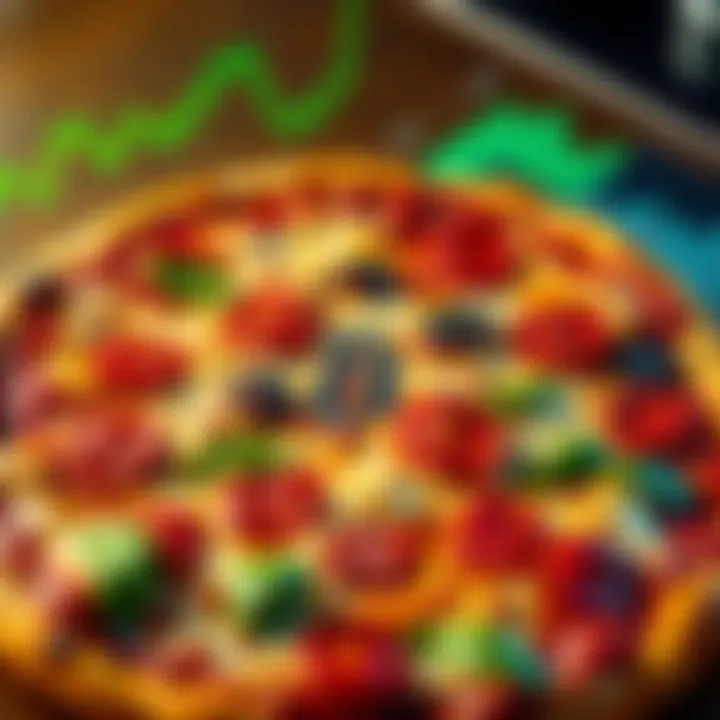 A delicious pizza topped with pepperoni and cheese, featuring the Bitcoin symbol on the crust, celebrating Bitcoin Pizza Day.