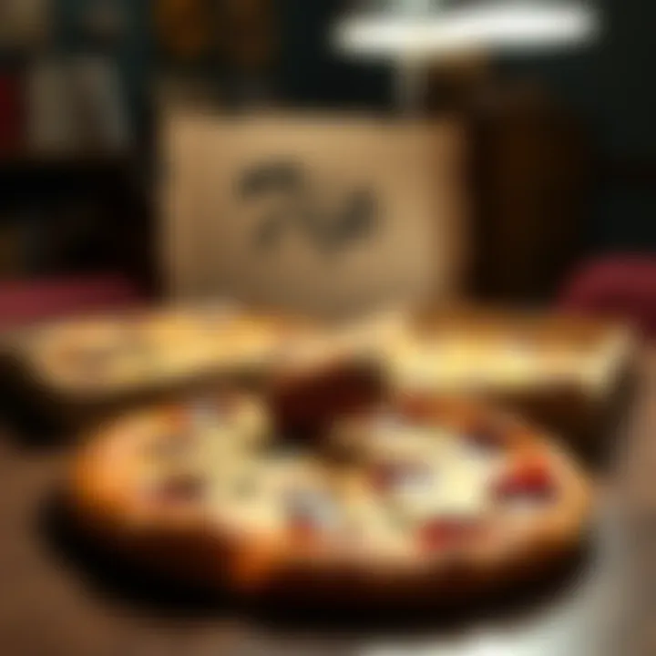 A unique item received as a tip during a pizza delivery, displayed on a table with a pizza box in the background.