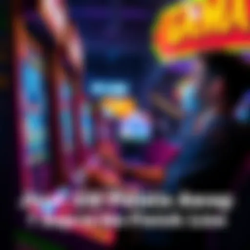 A focused player at a gaming station, playing various mini-games on a screen, with a timer showing seven days left to earn points.