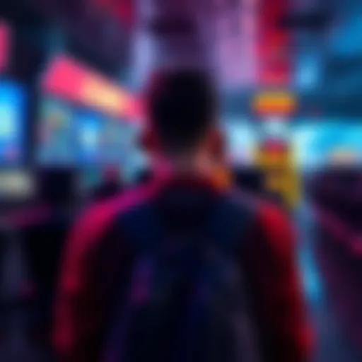 A player looks frustrated while waiting in a matchmaking lobby, showing contrasting win records on the screen.