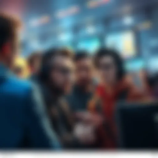 A group of gamers discussing the latest event in a forum, showing expressions of disappointment and skepticism about the game's content and updates.