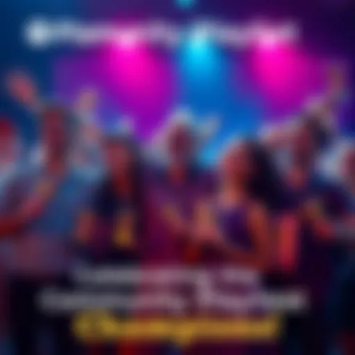 A group of happy winners holding their awards for the Community Playlist Contest, smiling and celebrating their achievements.