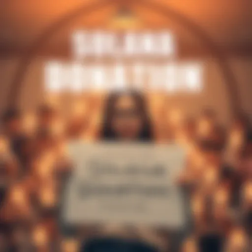 A person holding a sign asking for Solana donations with a sincere expression, surrounded by a warm and supportive atmosphere.