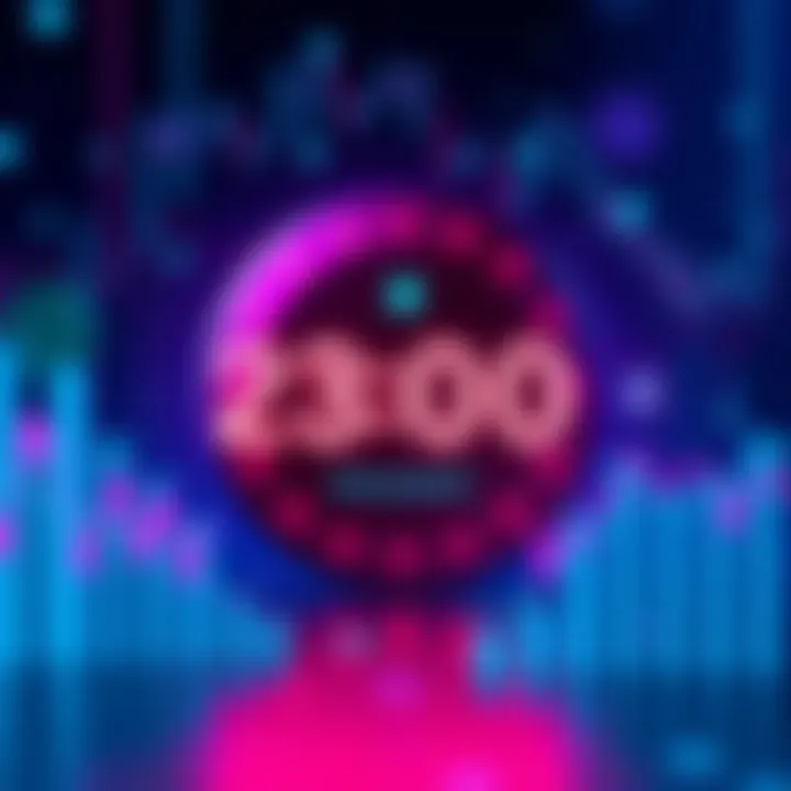 Illustration showing Polkadot logo with a countdown and market graphs indicating changes in supply and demand