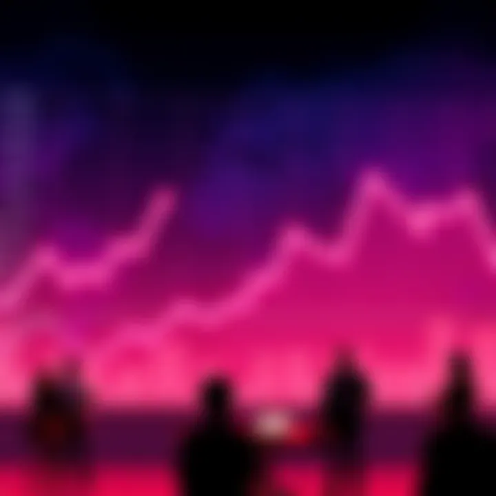 A graph showing the decline in DOT price alongside images of worried investors discussing the Polkadot treasury scandal.