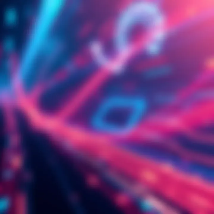 Illustration showing a digital network with fast-moving data streams representing Polygon's upgraded transaction speeds, emphasizing quick confirmations and efficiency in decentralized finance.