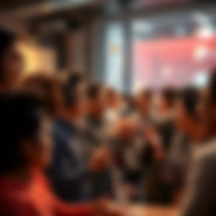 People excitedly discussing the latest update and sharing positive feedback in an online forum