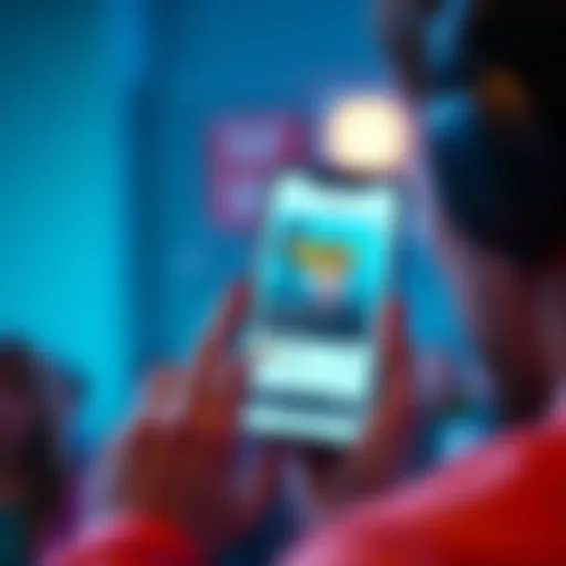 A concerned fan looking at a phone with Preston Pysh's podcast page that shows no new episodes, symbolizing the podcaster's absence.