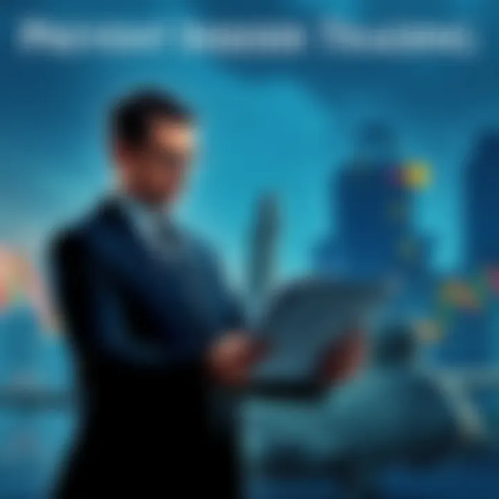 A business person reviewing financial documents with a military backdrop illustrating the connection between market integrity and military actions.