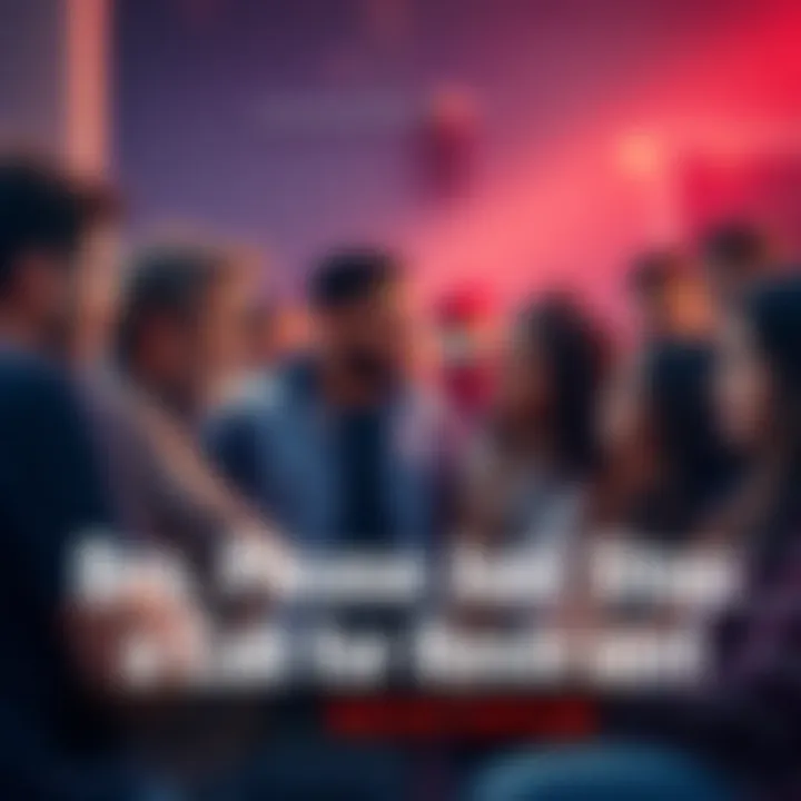 A diverse group of people engaging in calm discussion in a community setting, highlighting respectful communication.