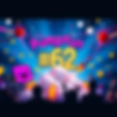 A colorful celebration of Pumpfun climbing to #62 in the US Entertainment Apps, featuring fun graphics and emoji symbols like laughter and stars.