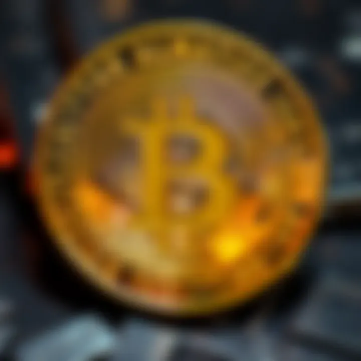 A .999 silver and gold physical Bitcoin collectible from 2013, showcasing its distinct design and shine.