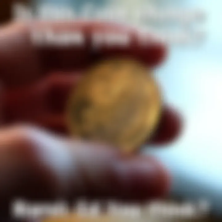 A hand holding a shiny, potentially rare coin with detailed engravings