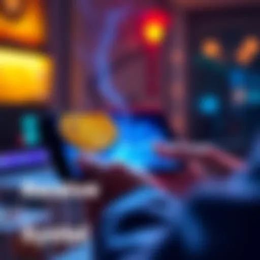 A user receiving Bitcoin Lightning payments on their device with cold storage integration shown on the screen.