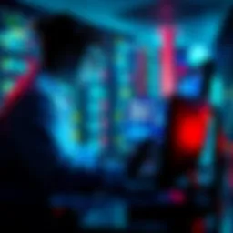 Researcher Accessing Server A cybersecurity expert at a computer, hacking into a server labeled 'Steal My Bitcoin' to demonstrate security flaws.