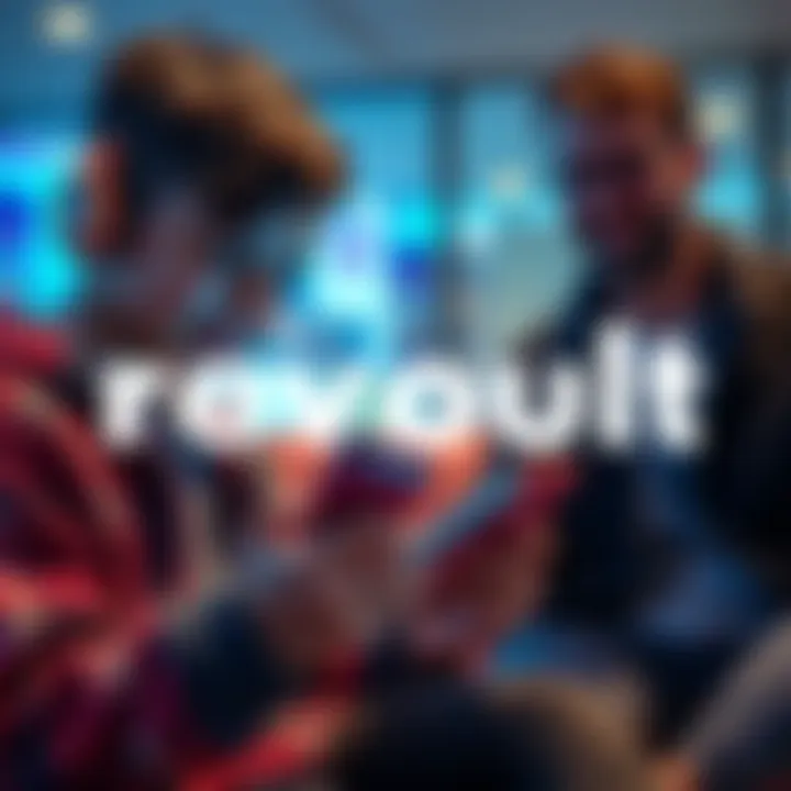 A teenager using a smartphone with the Revolut app, showing crypto access features, while a parent observes