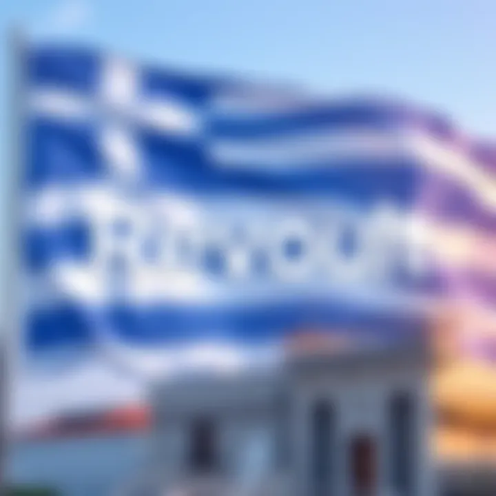 Revolut logo with Greek flag in the background, representing its new Greek IBAN approval and growing user base