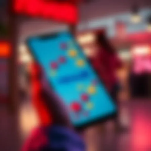 Smartphone displaying the Revolut app with various currency symbols and a confused user looking at it
