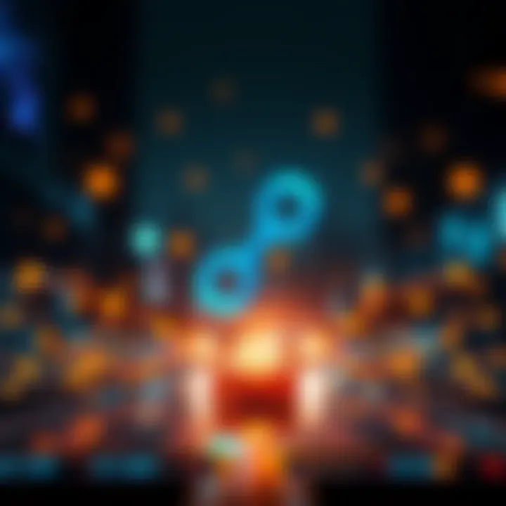 A visual representation of Ripple's payment system, showcasing fast transactions with low fees, contrasted with Ethereum's smart contract capabilities. The image highlights innovation in the financial...