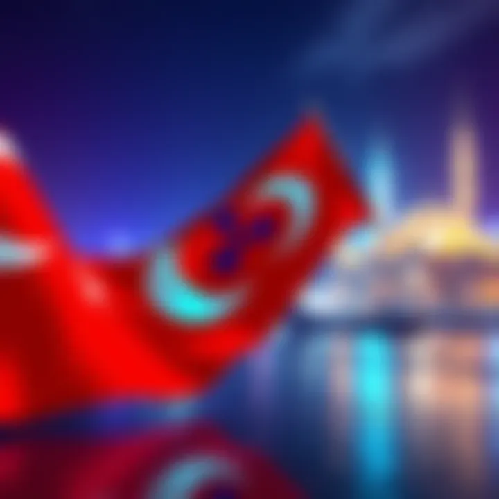 Ripple logo with Turkish flag representing partnership in crypto market